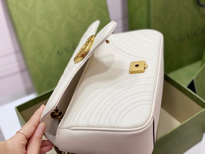 구찌 GG 마몽 마틀라세 숄더백 443497 화이트 레플리카 미러급 SA급 S급 고퀄리티 최상급 하이엔드 가방 [여성] 5