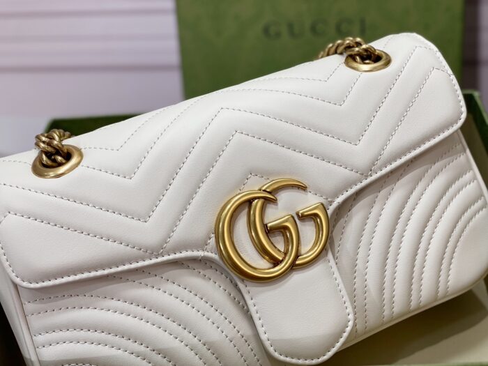 구찌 GG 마몽 마틀라세 숄더백 443497 화이트 레플리카 미러급 SA급 S급 고퀄리티 최상급 하이엔드 가방 [여성] 6