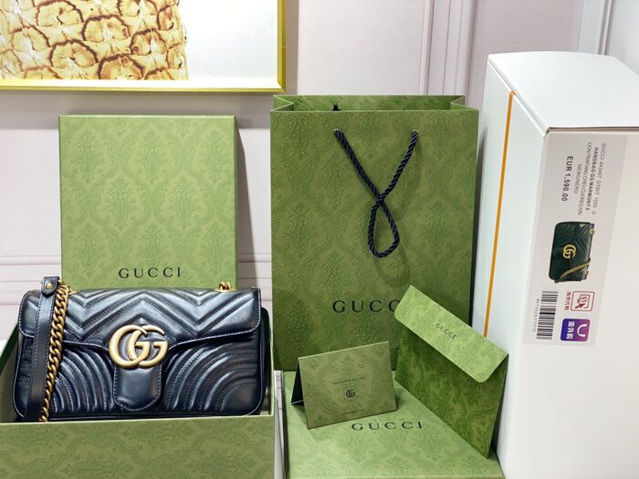 구찌 GG 마몽 마틀라세 숄더백 443497 블랙 레플리카 미러급 SA급 S급 고퀄리티 최상급 하이엔드 가방 [여성] 4