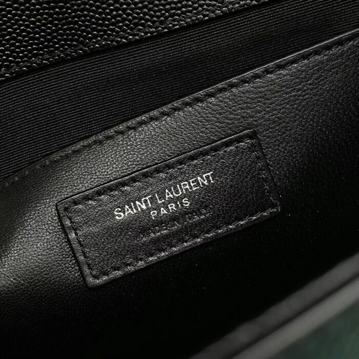 생로랑 그랑 드 뿌드르 엠보스 레더 실버 모노그램 케이트 미디움백 실버 체인 스트랩 블랙 364021  레플리카 미러급 SA급 S급 고퀄리티 최상급 하이엔드 가방 [여성] 12