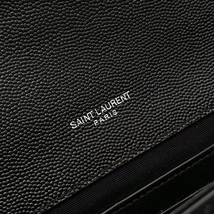 생로랑 그랑 드 뿌드르 엠보스 레더 실버 모노그램 케이트 미디움백 실버 체인 스트랩 블랙 364021  레플리카 미러급 SA급 S급 고퀄리티 최상급 하이엔드 가방 [여성] 13