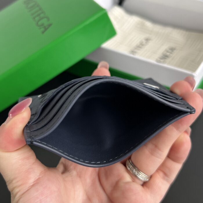 보테가베네타 인트레치아토 피콜로 카드 케이스 817397 배색 화이트 네이비 레플리카 미러급 SA급 S급 고퀄리티 최상급 하이엔드 지갑 [남성여성공용] 2