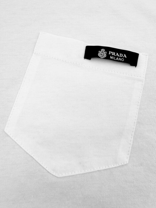 프라다 배색 양면 반팔티 화이트 그레이 레플리카 미러급 SA급 S급 고퀄리티 하이엔드 최상급 의류 [남성여성공용] 11