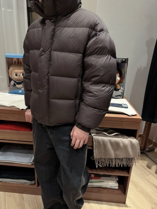 제냐 ZEGNA 미니 모노그램 단색 후드 패딩 와인 레플리카 미러급 SA급 S급 고퀄리티 하이엔드 최상급 의류 [남성] 2