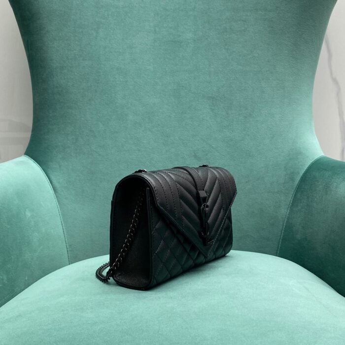 생로랑 그랑 드 뿌드르 퀼팅 가죽 ENVELOPE 스몰 600195 쏘 블랙 레플리카 미러급 SA급 S급 고퀄리티 최상급 하이엔드 가방 [여성] 4