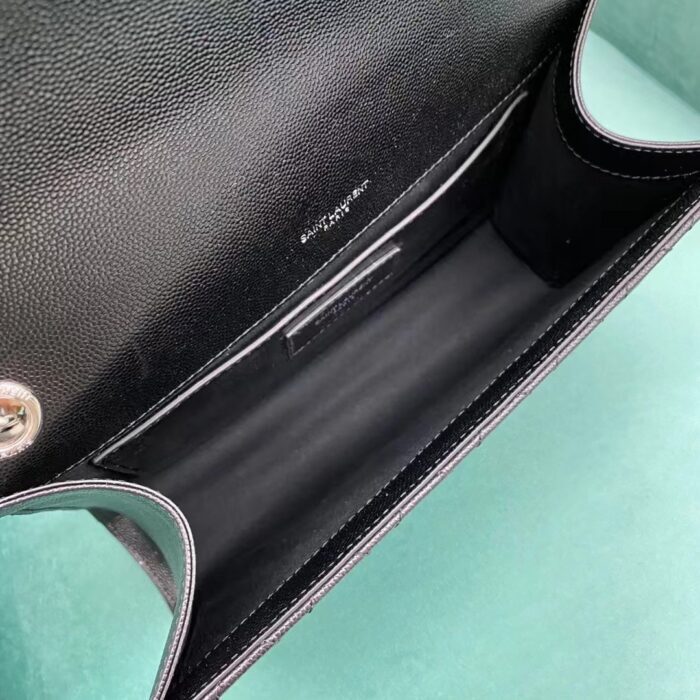 생로랑 그랑 드 뿌드르 퀼팅 가죽 ENVELOPE 미디엄 600185 블랙 은장 레플리카 미러급 SA급 S급 고퀄리티 최상급 하이엔드 가방 [여성] 3