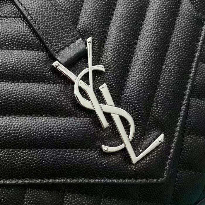 생로랑 그랑 드 뿌드르 퀼팅 가죽 ENVELOPE 미디엄 600185 블랙 은장 레플리카 미러급 SA급 S급 고퀄리티 최상급 하이엔드 가방 [여성] 10