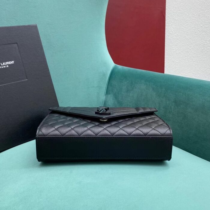 생로랑 그랑 드 뿌드르 퀼팅 가죽 ENVELOPE 미디엄 600185 쏘 블랙 레플리카 미러급 SA급 S급 고퀄리티 최상급 하이엔드 가방 [여성] 5