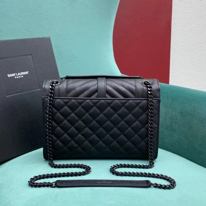 생로랑 그랑 드 뿌드르 퀼팅 가죽 ENVELOPE 미디엄 600185 쏘 블랙 레플리카 미러급 SA급 S급 고퀄리티 최상급 하이엔드 가방 [여성] 2