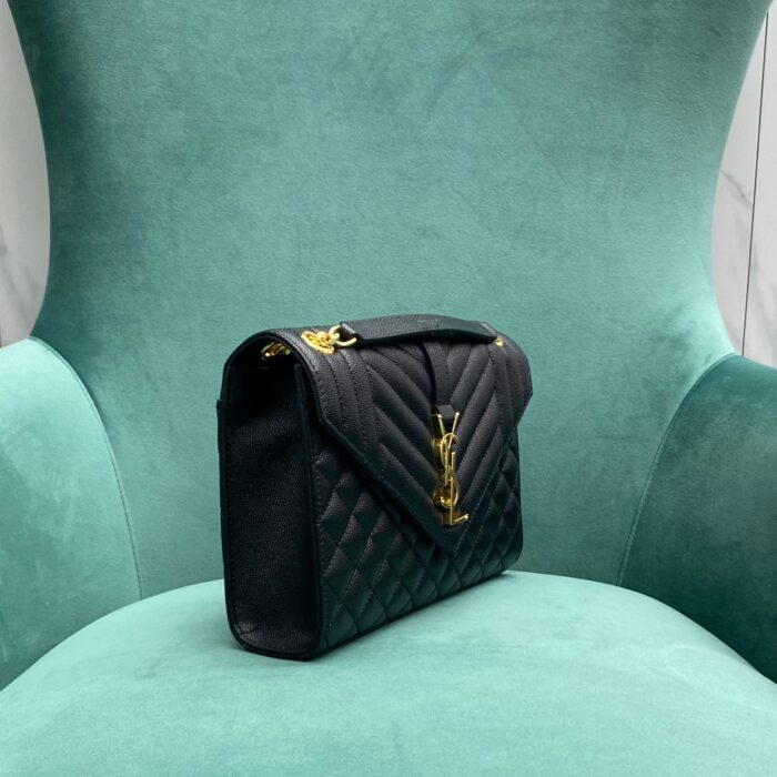 생로랑 그랑 드 뿌드르 퀼팅 가죽 ENVELOPE 미디엄 600185 블랙 금장 레플리카 미러급 SA급 S급 고퀄리티 최상급 하이엔드 가방 [여성] 4