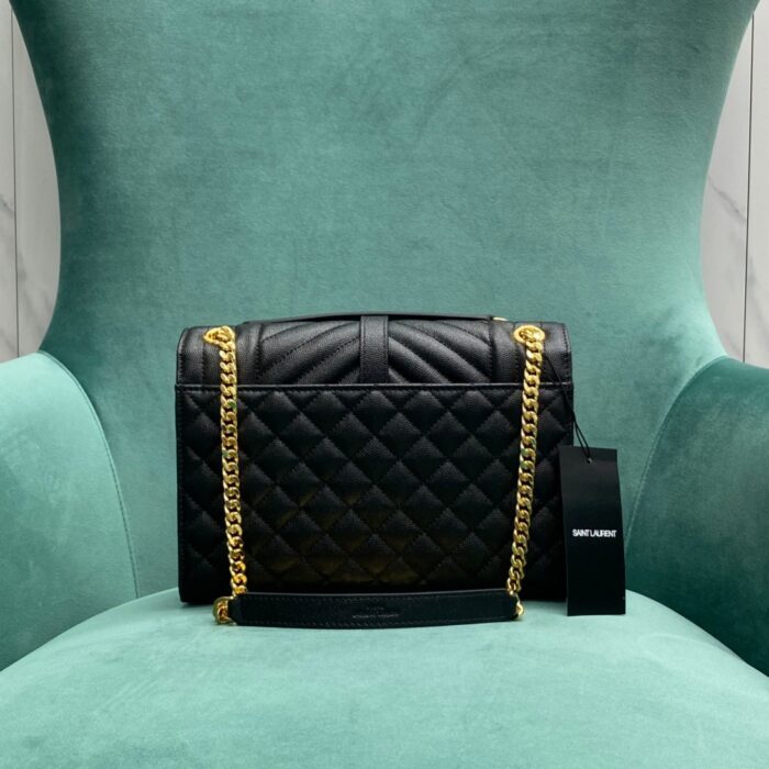 생로랑 그랑 드 뿌드르 퀼팅 가죽 ENVELOPE 미디엄 600185 블랙 금장 레플리카 미러급 SA급 S급 고퀄리티 최상급 하이엔드 가방 [여성] 2