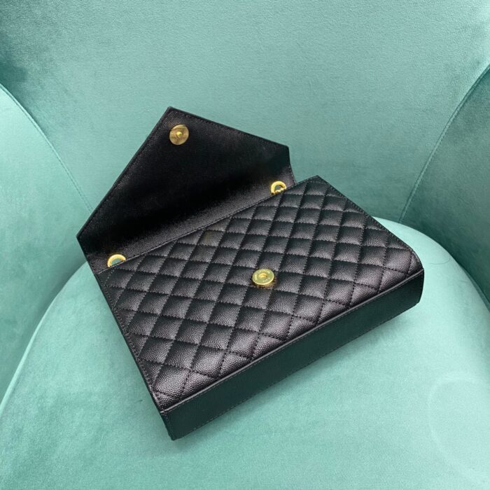 생로랑 그랑 드 뿌드르 퀼팅 가죽 ENVELOPE 미디엄 600185 블랙 금장 레플리카 미러급 SA급 S급 고퀄리티 최상급 하이엔드 가방 [여성] 6