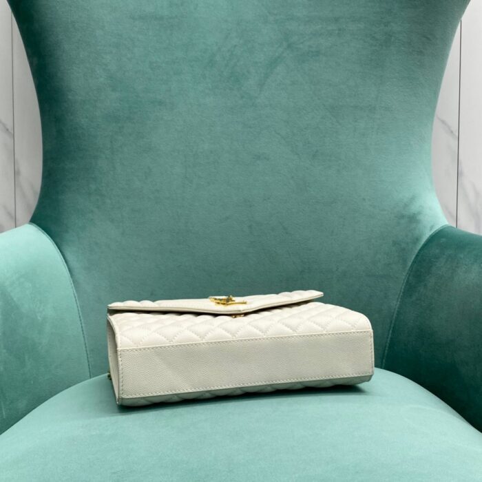 생로랑 그랑 드 뿌드르 퀼팅 가죽 ENVELOPE 미디엄 600185 화이트 레플리카 미러급 SA급 S급 고퀄리티 최상급 하이엔드 가방 [여성] 5