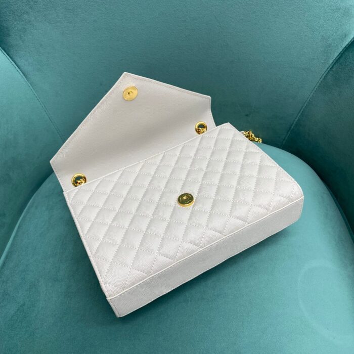 생로랑 그랑 드 뿌드르 퀼팅 가죽 ENVELOPE 미디엄 600185 화이트 레플리카 미러급 SA급 S급 고퀄리티 최상급 하이엔드 가방 [여성] 6