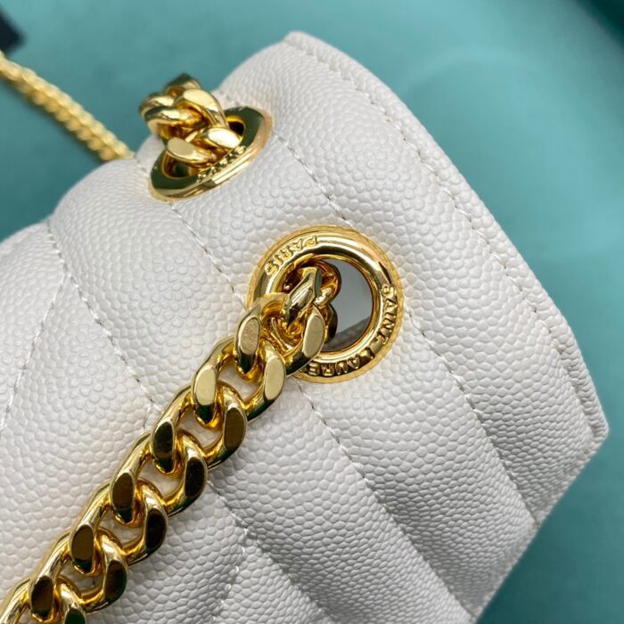 생로랑 그랑 드 뿌드르 퀼팅 가죽 ENVELOPE 미디엄 600185 화이트 레플리카 미러급 SA급 S급 고퀄리티 최상급 하이엔드 가방 [여성] 9
