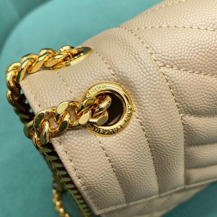 생로랑 그랑 드 뿌드르 퀼팅 가죽 ENVELOPE 미디엄 600185 베이지 레플리카 미러급 SA급 S급 고퀄리티 최상급 하이엔드 가방 [여성] 6