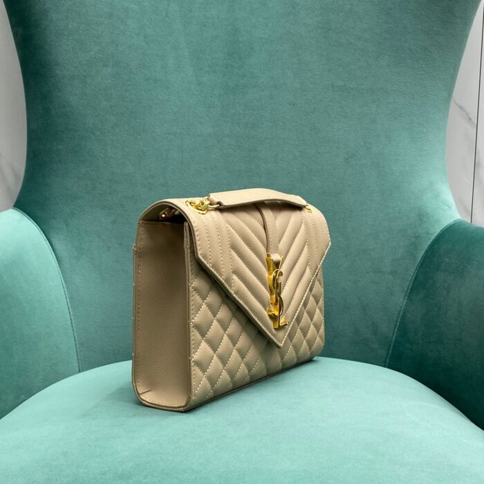 생로랑 그랑 드 뿌드르 퀼팅 가죽 ENVELOPE 미디엄 600185 베이지 레플리카 미러급 SA급 S급 고퀄리티 최상급 하이엔드 가방 [여성] 4