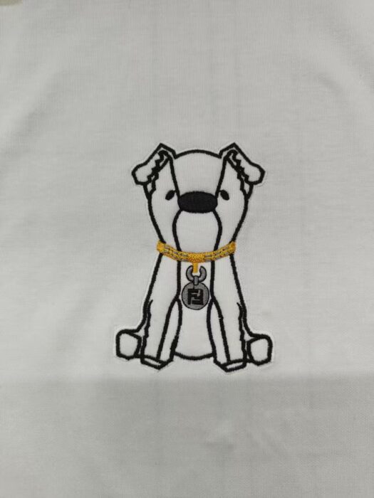 펜디 강아지 자수 단색 반팔티 화이트 레플리카 미러급 SA급 S급 고퀄리티 하이엔드 최상급 의류 [남성여성공용] 6