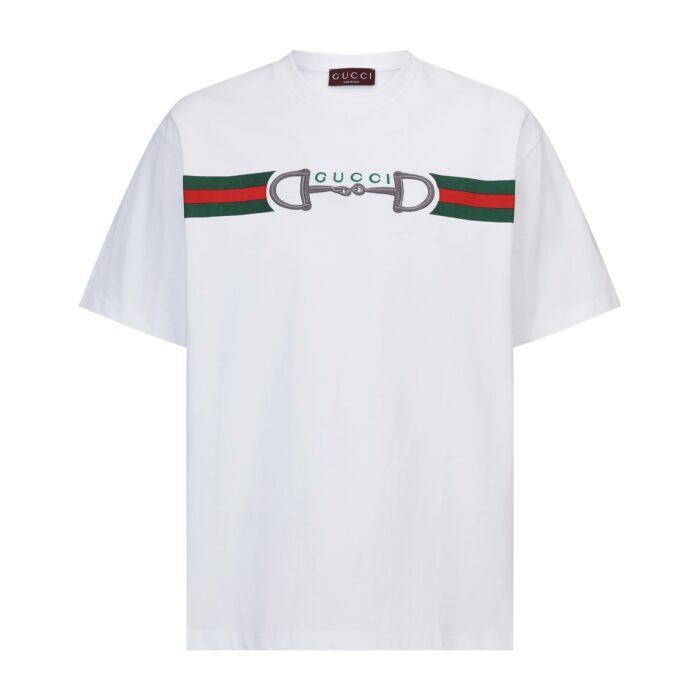 구찌 자수 코튼 저지 티셔츠 반팔티 화이트 레플리카 미러급 SA급 S급 고퀄리티 하이엔드 최상급 의류 [남성여성공용] 3