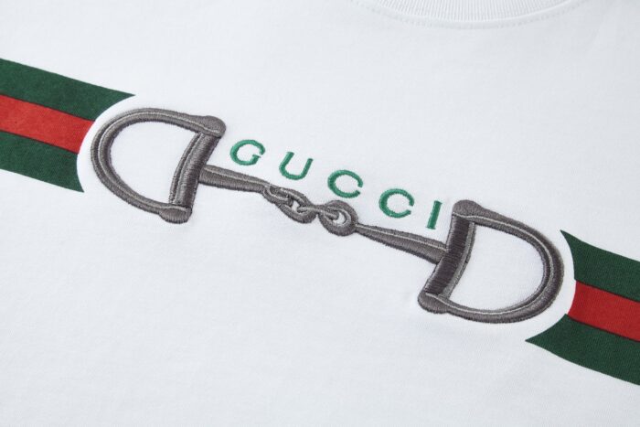 구찌 자수 코튼 저지 티셔츠 반팔티 화이트 레플리카 미러급 SA급 S급 고퀄리티 하이엔드 최상급 의류 [남성여성공용] 9