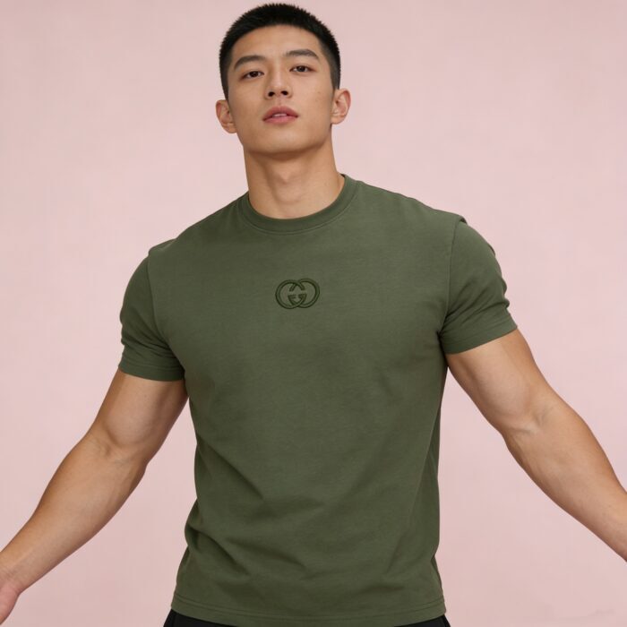 구찌 GG 인터로킹 자수 코튼 저지 반팔티 그린 레플리카 미러급 SA급 S급 고퀄리티 하이엔드 최상급 의류 [남성여성공용]