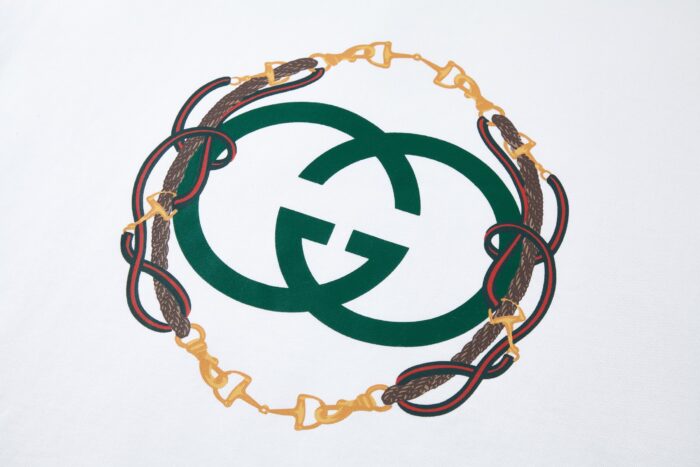 구찌 프린트 디테일의 코튼 저지 스웨트셔츠 반팔티 화이트 레플리카 미러급 SA급 S급 고퀄리티 하이엔드 최상급 의류 [남성여성공용] 9