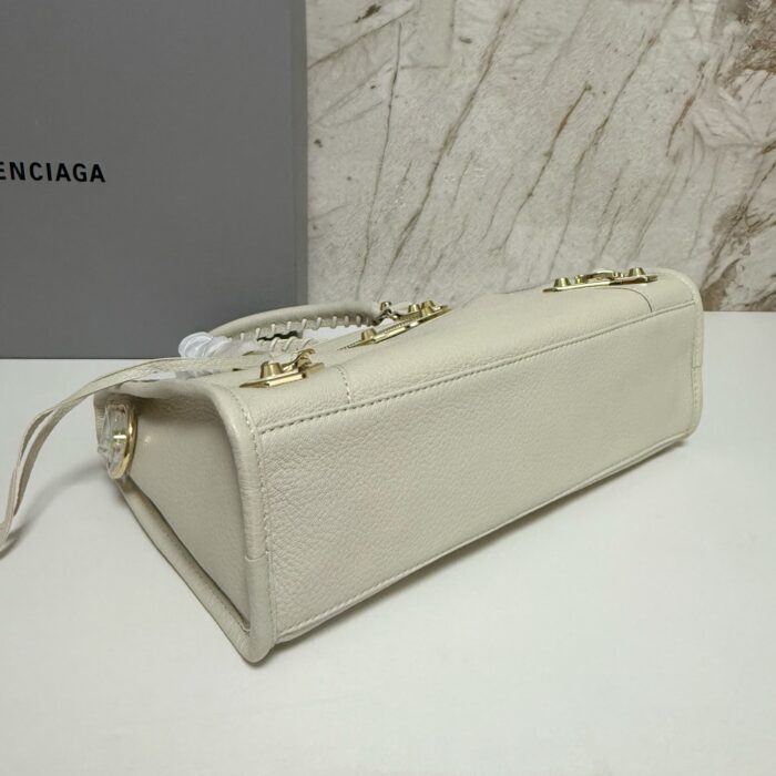 발렌시아가 르 시티 미디엄 백 골드 아이보리 샤이니 골드 장식 레플리카 미러급 SA급 S급 고퀄리티 최상급 하이엔드 가방 [여성] 5