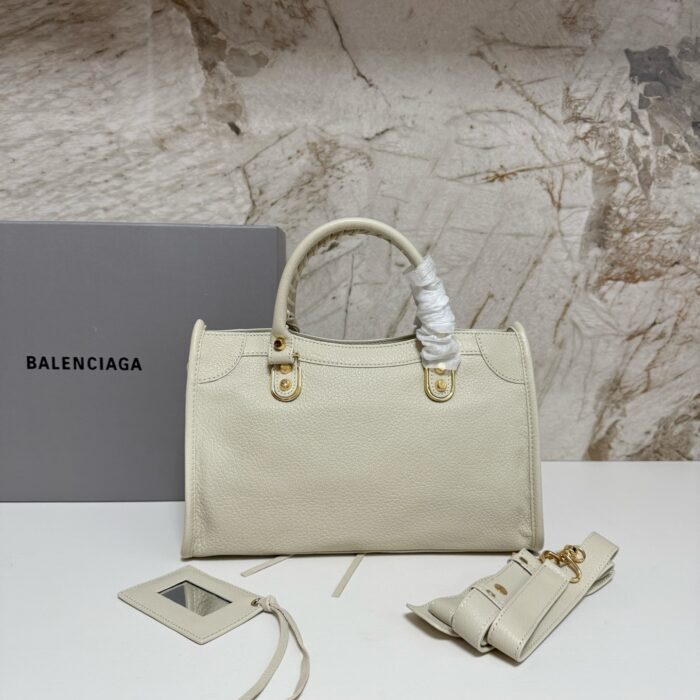 발렌시아가 르 시티 미디엄 백 골드 아이보리 샤이니 골드 장식 레플리카 미러급 SA급 S급 고퀄리티 최상급 하이엔드 가방 [여성] 2