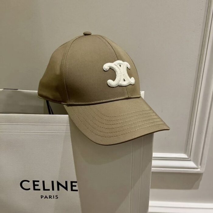 셀린느 레플리카 트리오페 자수로고 코튼캡 베이지 3