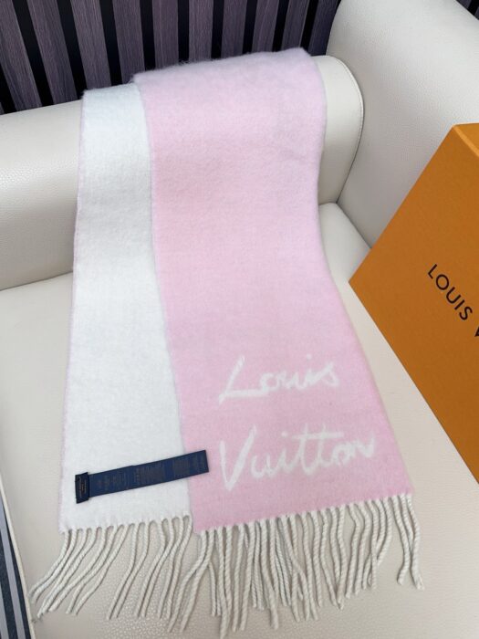 루이비통 모노그램 양색 스카프 핑크 화이트 면양털 58% 42%알파카 레플리카 미러급 SA급 S급 고퀄리티 최상급 하이엔드 [남성여성공용] 7