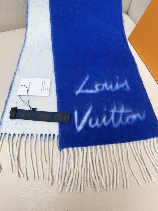 루이비통 모노그램 양색 스카프 블루 화이트 면양털 58% 42%알파카 레플리카 미러급 SA급 S급 고퀄리티 최상급 하이엔드 [남성여성공용] 7
