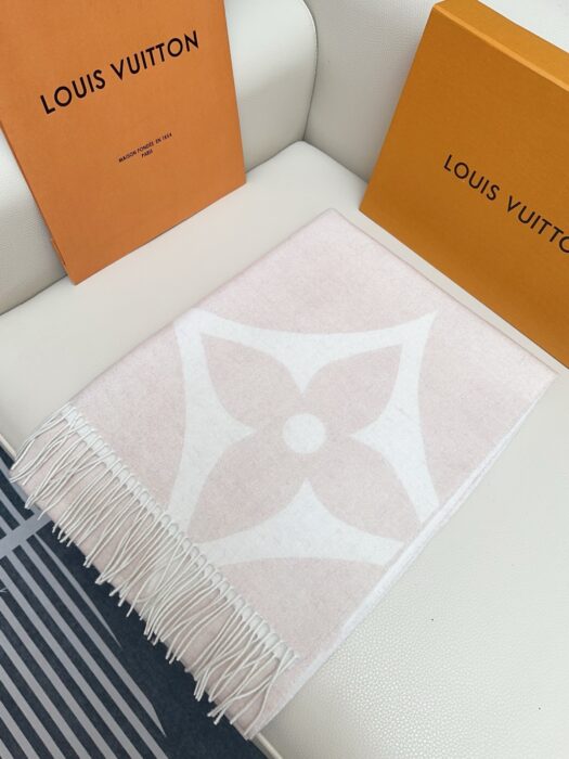 루이비통 점보 LV 플라워 캐시미어 태슬 스카프 핑크 레플리카 미러급 SA급 S급 고퀄리티 최상급 하이엔드 [남성여성공용]
