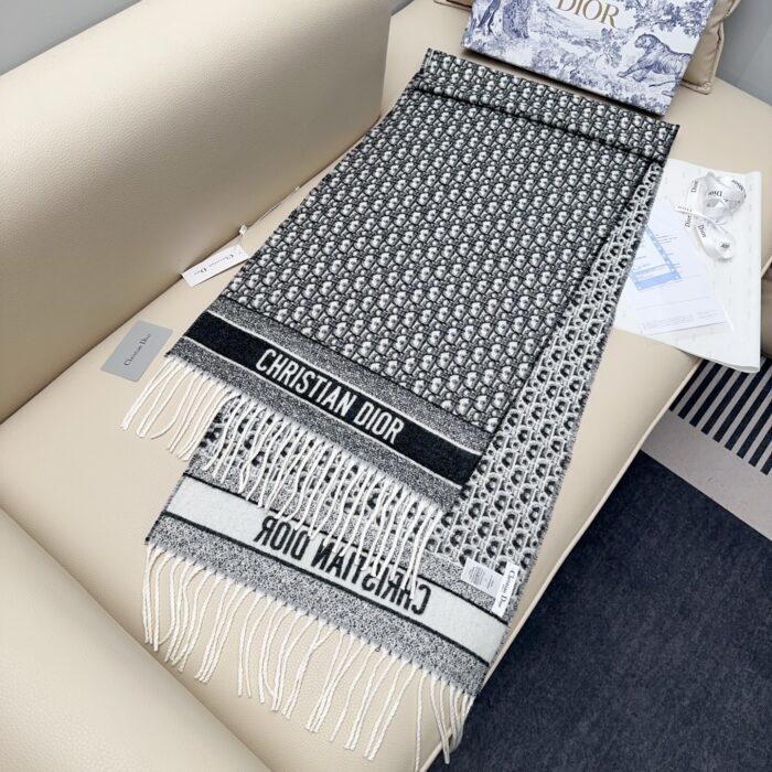 디올 오블리크 자카드 캐시미어 스카프 블랙 레플리카 미러급 SA급 S급 고퀄리티 최상급 하이엔드 [남성여성공용] 2