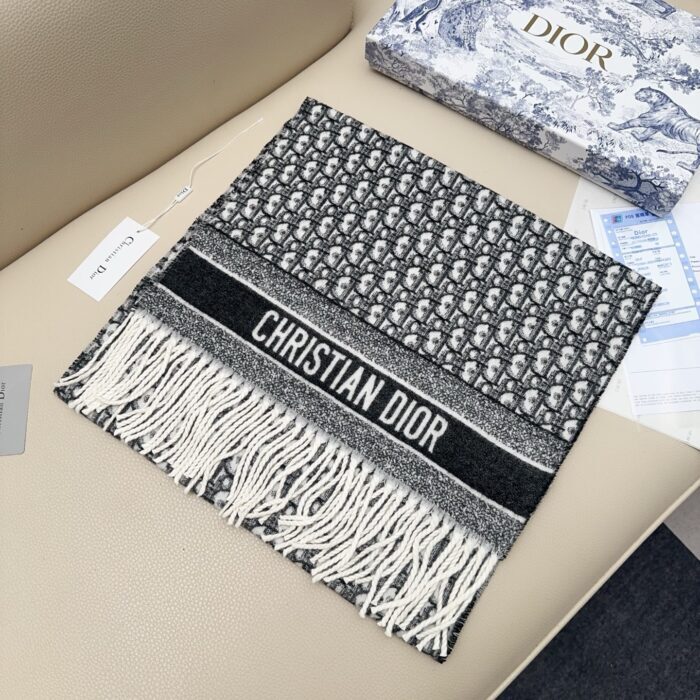 디올 오블리크 자카드 캐시미어 스카프 블랙 레플리카 미러급 SA급 S급 고퀄리티 최상급 하이엔드 [남성여성공용]