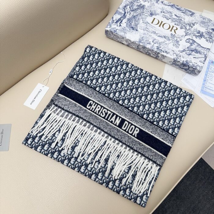 디올 오블리크 자카드 캐시미어 스카프 블루 레플리카 미러급 SA급 S급 고퀄리티 최상급 하이엔드 [남성여성공용] 3