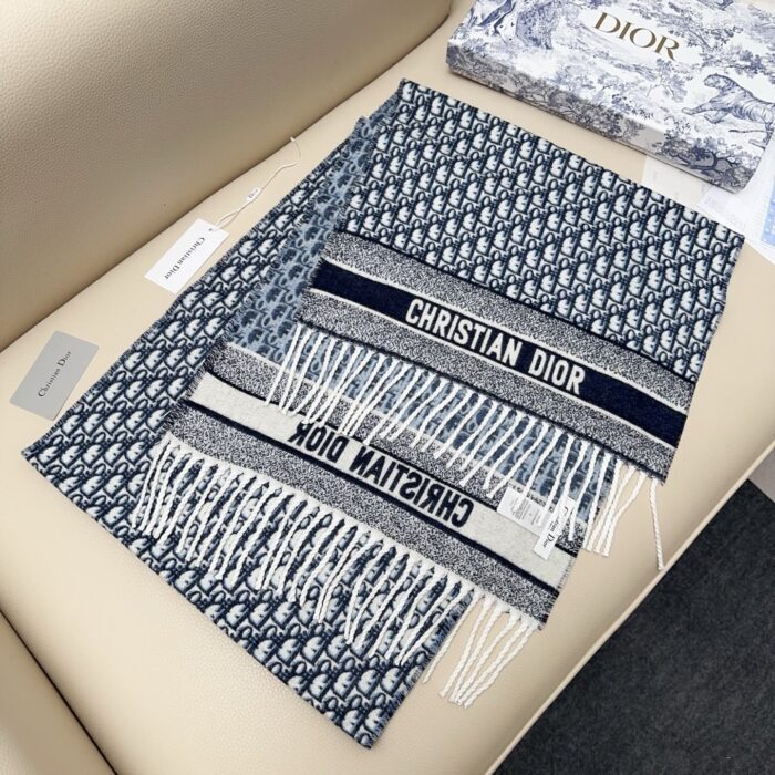 디올 오블리크 자카드 캐시미어 스카프 블루 레플리카 미러급 SA급 S급 고퀄리티 최상급 하이엔드 [남성여성공용] 7