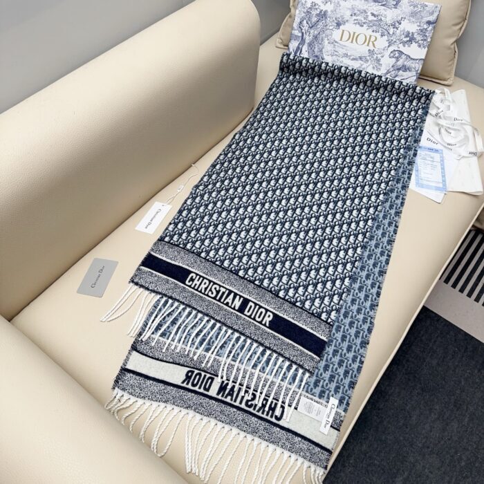 디올 오블리크 자카드 캐시미어 스카프 블루 레플리카 미러급 SA급 S급 고퀄리티 최상급 하이엔드 [남성여성공용] 6