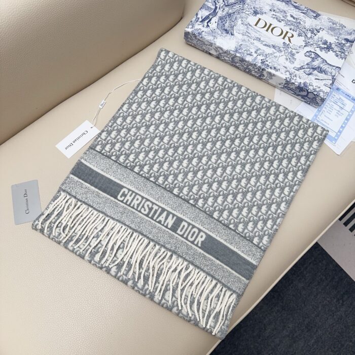 디올 오블리크 자카드 캐시미어 스카프 그레이 레플리카 미러급 SA급 S급 고퀄리티 최상급 하이엔드 악세사리 [남성여성공용] 4