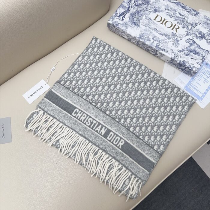 디올 오블리크 자카드 캐시미어 스카프 그레이 레플리카 미러급 SA급 S급 고퀄리티 최상급 하이엔드 악세사리 [남성여성공용] 5