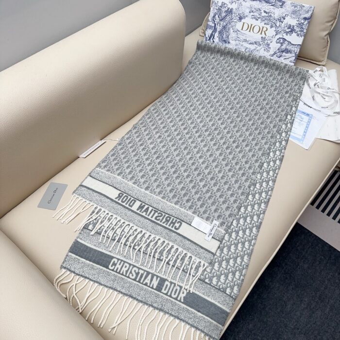 디올 오블리크 자카드 캐시미어 스카프 그레이 레플리카 미러급 SA급 S급 고퀄리티 최상급 하이엔드 악세사리 [남성여성공용] 6