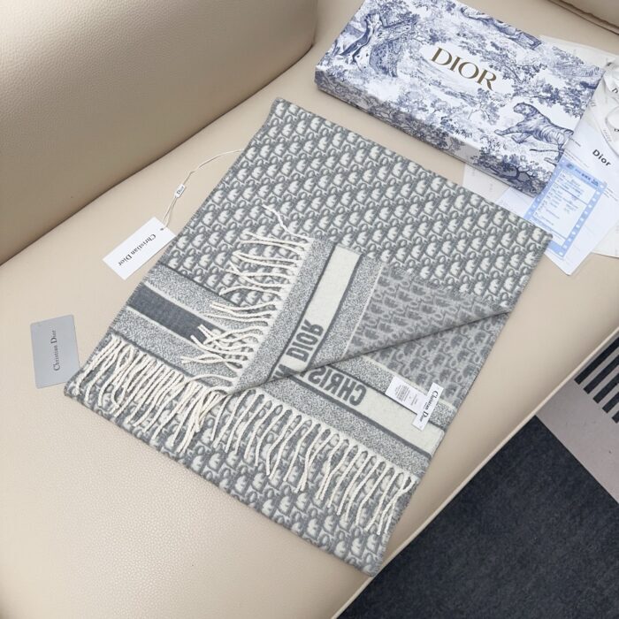 디올 오블리크 자카드 캐시미어 스카프 그레이 레플리카 미러급 SA급 S급 고퀄리티 최상급 하이엔드 악세사리 [남성여성공용] 7