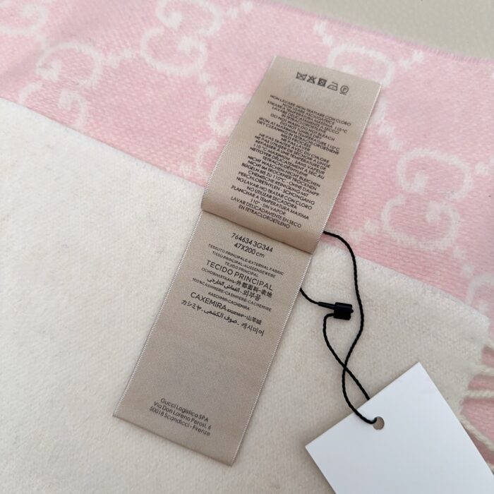 구찌 GG로고 양색 스카프 핑크 화이트 캐시미어 100% 레플리카 미러급 SA급 S급 고퀄리티 최상급 하이엔드 [남성여성공용] 7