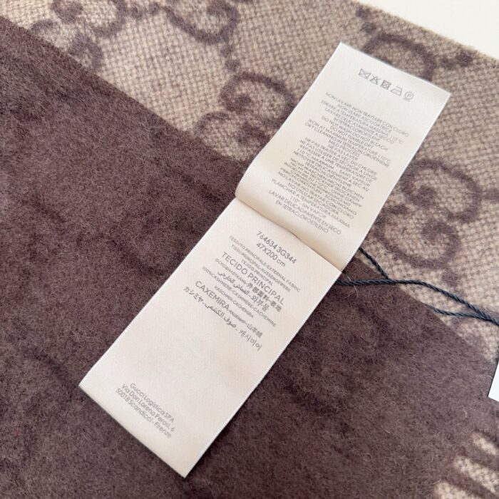 구찌 GG로고 양색 스카프 다크 브라운 캐시미어 100% 레플리카 미러급 SA급 S급 고퀄리티 최상급 하이엔드 [남성여성공용] 8