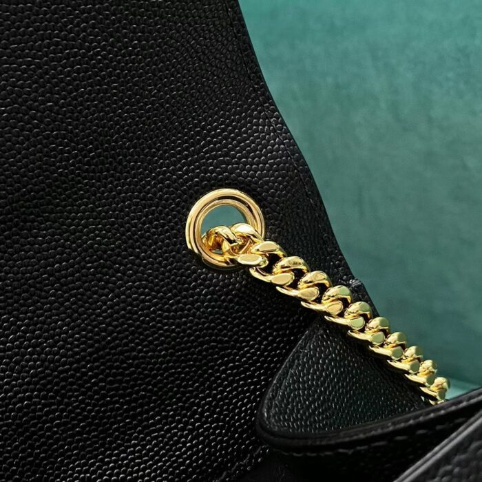 생로랑 그랑 드 뿌드르 엠보스 레더 골드 모노그램 케이트 미디움백 골드 체인 스트랩 블랙 364021 레플리카 미러급 SA급 S급 고퀄리티 최상급 하이엔드 가방 [여성] 11