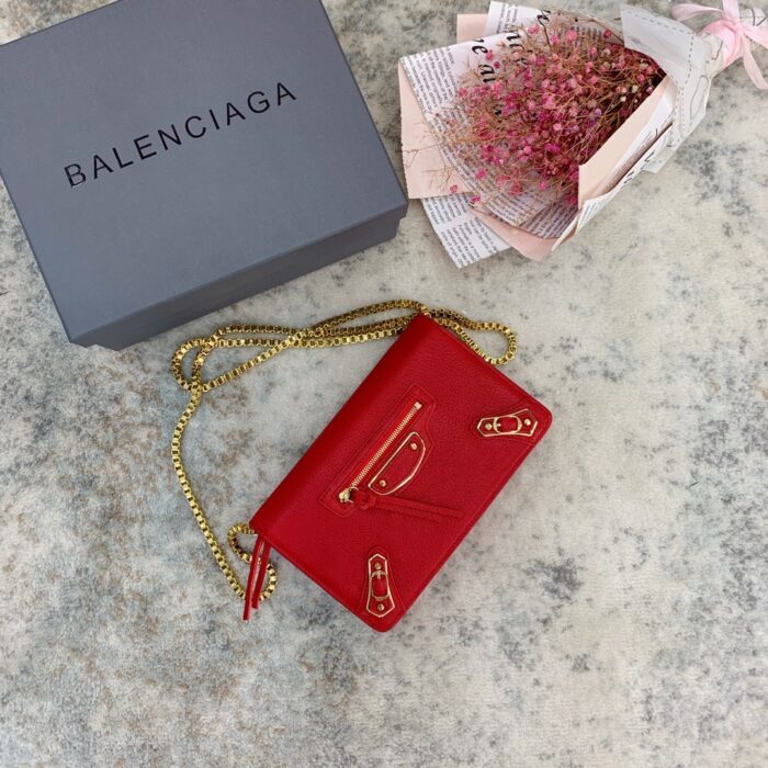 발렌시아가 르 시티 골드 체인 백 레드 레플리카 미러급 SA급 S급 고퀄리티 최상급 하이엔드 가방 [여성] 5