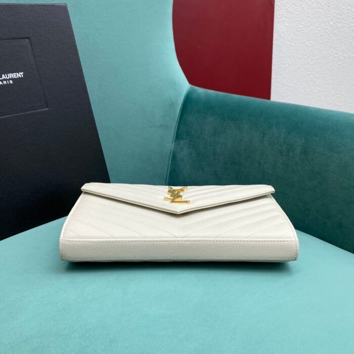 생로랑 그랑 드 뿌드르 가죽 소재 CASSANDER 클래식 체인 지갑 377828 화이트 레플리카 미러급 SA급 S급 고퀄리티 최상급 하이엔드 가방 [여성] 4