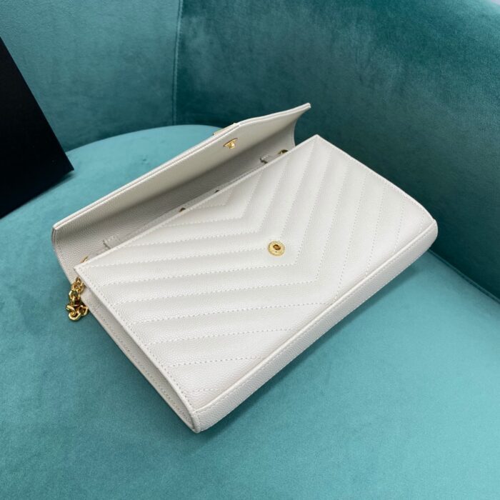 생로랑 그랑 드 뿌드르 가죽 소재 CASSANDER 클래식 체인 지갑 377828 화이트 레플리카 미러급 SA급 S급 고퀄리티 최상급 하이엔드 가방 [여성] 6