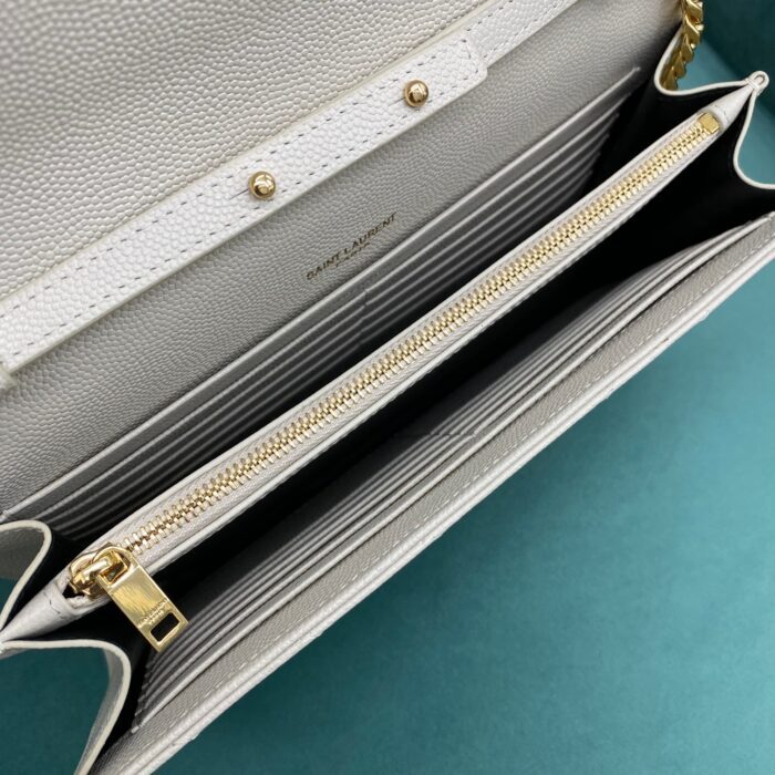 생로랑 그랑 드 뿌드르 가죽 소재 CASSANDER 클래식 체인 지갑 377828 화이트 레플리카 미러급 SA급 S급 고퀄리티 최상급 하이엔드 가방 [여성] 3