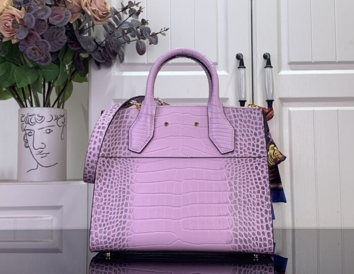 루이비통 LV 시티 스티머 MM백 M95846 라이트 퍼플 악어무늬 레플리카 미러급 SA급 S급 고퀄리티 최상급 하이엔드 가방 [여성] 2
