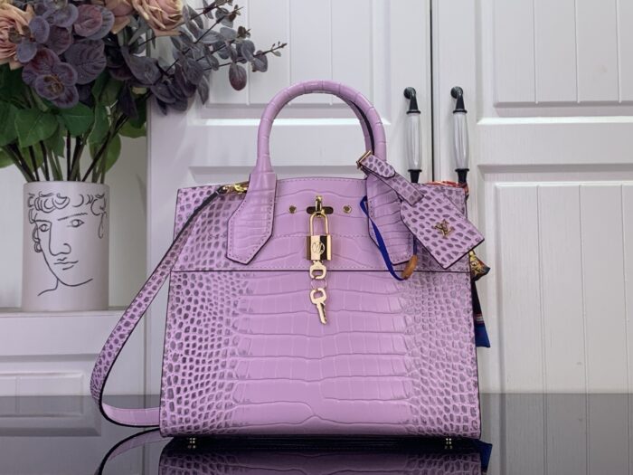 루이비통 LV 시티 스티머 MM백 M95846 라이트 퍼플 악어무늬 레플리카 미러급 SA급 S급 고퀄리티 최상급 하이엔드 가방 [여성]